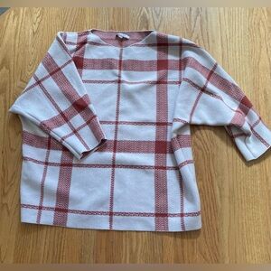 Plaid Cotton Sweater Top